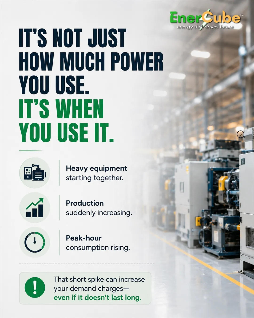 Industrial peak load and electricity demand